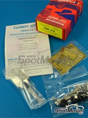 Tameo Kits: Maqueta de coche escala 1/43 - Benetton Renault B196 Equipo Benetton Formula Ltd patrocinado por Mild Seven N 5, 6 - Gerhard Berger (AT), Jean Alesi (FR) - Gran Premio de Argentina de Formula 1 1996 - fotograbados, piezas de metal torneado, calcas de agua, piezas de metal blanco, manual de instrucciones y calcas de sponsors de tabaco