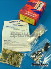 Tameo Kits: Maqueta de coche escala 1/43 - Ligier Mugen Honda JS43 Equipo Equipe Ligier patrocinado por Gauloises Parmalat N 9, 10 - Olivier Panis (FR), Pedro Diniz (BR) - Gran Premio de Formula 1 de Mnaco 1996 - fotograbados, piezas de goma, piezas de metal torneado, calcas de agua, piezas de metal blanco, manual de instrucciones y calcas de sponsors de tabaco