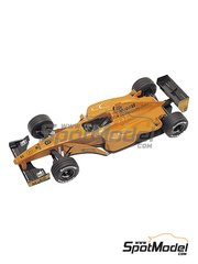 Tameo Kits: Car scale model kit 1/43 scale - McLaren Mercedes MP4/13 McLaren Racing Limited Team sponsored by West #9, 10 - Mika Hkkinen (FI), David Coulthard (GB) - Press version 1998 - photo-etched parts, turned metal parts, water slide decals, white metal parts, assembly instructions and tobacco sponsor decals
