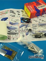 Tameo Kits: Car scale model kit 1/43 scale - Sauber C17 sponsored by Petronas #14, 15 - Jean Alesi (FR), John Paul  "Johnny" Herbert (GB) - Monaco Formula 1 Grand Prix 1998 - photo-etched parts, turned metal parts, water slide decals, white metal parts and assembly instructions