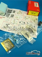 Tameo Kits: Maqueta de coche escala 1/43 - Ferrari 312T5 Equipo Scuderia Ferrari patrocinado por Fiat N� 1, 2 - Jody Scheckter (ZA), Gilles Villeneuve (CA) - Gran Premio de Formula 1 de M�naco 1980 - fotograbados, piezas de goma, piezas de metal torneado, calcas de agua, piezas de metal blanco y manual de instrucciones