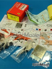 Tameo Kits: Maqueta de coche escala 1/43 - Ferrari F1 2000 Equipo Scuderia Ferrari patrocinado por Marlboro N 3, 4 - Michael Schumacher (DE), Rubens Barrichello (BR) - Gran Premio de Frmula 1 de Japn 2000 - fotograbados, piezas de goma, piezas de metal torneado, calcas de agua, piezas de metal blanco, manual de instrucciones y calcas de sponsors de tabaco