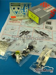 Tameo Kits: Maqueta de coche escala 1/43 - McLaren Ford M28 Equipo McLaren Racing Limited patrocinado por Lowenbrau Marlboro N 7, 8 - John Watson (GB), Patrick Tambay (FR) - Gran Premio de Frmula 1 de USA West Long Beach 1979 - fotograbados, piezas de metal torneado, calcas de agua, piezas de metal blanco, manual de instrucciones, instrucciones de pintado y calcas de sponsors de tabaco