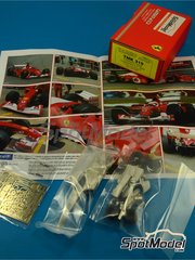 Tameo Kits: Maqueta de coche escala 1/43 - Ferrari F2002 Equipo Scuderia Ferrari patrocinado por Marlboro N 1, 2 - Michael Schumacher (DE), Rubens Barrichello (BR) - Gran Premio de Frmula 1 de Canada 2002 - fotograbados, piezas de goma, piezas de metal torneado, calcas de agua, piezas de metal blanco, manual de instrucciones y calcas de sponsors de tabaco