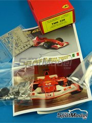 Tameo Kits: Car scale model kit 1/43 scale - Ferrari F2003-GA Scuderia Ferrari Team sponsored by Marlboro #1, 2 - Michael Schumacher (DE), Rubens Barrichello (BR) - Press version 2003 - photo-etched parts, turned metal parts, water slide decals, white metal parts, assembly instructions and tobacco sponsor decals