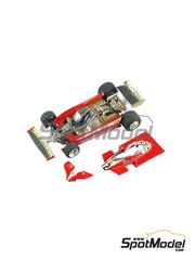 Tameo Kits: Maqueta de coche escala 1/43 - Ferrari 312T3 Equipo Scuderia Ferrari patrocinado por Fiat N 11, 12 - Gilles Villeneuve (CA), Carlos Reutemann (AR) - Gran Premio de Frmula 1 de Canada 1978 - fotograbados, piezas de goma, piezas de metal torneado, calcas de agua, piezas de metal blanco y manual de instrucciones