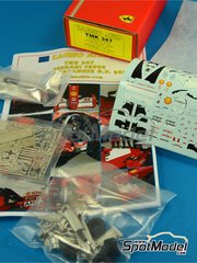 Tameo Kits: Car scale model kit 1/43 scale - Ferrari F2004 Scuderia Ferrari Team sponsored by Vodafone Marlboro #1, 2 - Michael Schumacher (DE), Rubens Barrichello (BR) - Japanese Formula 1 Grand Prix 2004 - photo-etched parts, turned metal parts, water slide decals, white metal parts, assembly instructions and tobacco sponsor decals