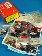 Tameo Kits: Car scale model kit 1/43 scale - Ferrari F2004M Scuderia Ferrari Team sponsored by Marlboro Vodafone #1, 2 - Michael Schumacher (DE), Rubens Barrichello (BR) - Australian Formula 1 Grand Prix 2005 - photo-etched parts, turned metal parts, water slide decals, white metal parts, assembly instructions and tobacco sponsor decals