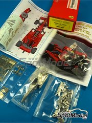 Tameo Kits: Car scale model kit 1/43 scale - Ferrari F2007 Scuderia Ferrari Team sponsored by Marlboro #5, 6 - Felipe Massa (BR), Kimi Rikknen (FI) - Spanish Formula 1 Grand Prix 2007 - photo-etched parts, turned metal parts, water slide decals, white metal parts, assembly instructions and tobacco sponsor decals