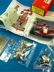 Tameo Kits: Car scale model kit 1/43 scale - Ferrari F2007 Scuderia Ferrari Team sponsored by Marlboro #5, 6 - Felipe Massa (BR), Kimi Rikknen (FI) - Brazilian Formula 1 Grand Prix 2007 - photo-etched parts, turned metal parts, water slide decals, white metal parts, assembly instructions and tobacco sponsor decals