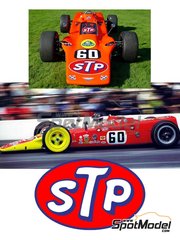 Tameo Kits: Maqueta de coche escala 1/43 - Lotus Type 56 Turbine Equipo Lotus patrocinado por STP N 60 - Joe Leonard (US) - Indy 1968 - fotograbados, piezas de goma, piezas de metal torneado, calcas de agua, piezas de metal blanco y manual de instrucciones