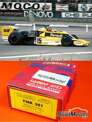 Tameo Kits: Maqueta de coche escala 1/43 - Renault RS01 Turbo Equipo Renault F1 patrocinado por ELF N� 15 - Jean-Pierre Jabouille (FR) - Gran Premio de F�rmula 1 de Inglaterra 1977 - fotograbados, piezas de goma, piezas de metal torneado, calcas de agua, piezas de metal blanco y manual de instrucciones