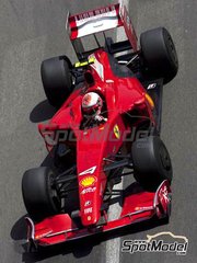 Tameo Kits: Car scale model kit 1/43 scale - Ferrari F60 Scuderia Ferrari Team sponsored by Banco Santander #3, 4 - Kimi Rikknen (FI), Felipe Massa (BR) - Monaco Formula 1 Grand Prix 2009 - photo-etched parts, turned metal parts, water slide decals, white metal parts, assembly instructions and tobacco sponsor decals