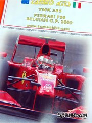 Tameo Kits: Car scale model kit 1/43 scale - Ferrari F60 Scuderia Ferrari Team sponsored by Banco Santander #3, 4 - Kimi Rikknen (FI), Luca Badoer (IT) - Belgian Formula 1 Grand Prix 2009 - photo-etched parts, turned metal parts, water slide decals, white metal parts and assembly instructions