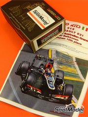 Tameo Kits: Maqueta de coche escala 1/43 - Lotus Renault E21 Equipo Lotus patrocinado por Total N� 7, 8 - Kimi R�ikk�nen (FI), Romain Grosjean (FR) - Gran Premio de F�rmula 1 de Australia 2013 - fotograbados, piezas de goma, piezas de metal torneado, calcas de agua, piezas de metal blanco y manual de instrucciones