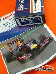 Tameo Kits: Maqueta de coche escala 1/43 - RB Racing Renault RB9 patrocinado por Infiniti N� 2 - Mark Webber (AU) - Gran Premio de F�rmula 1 de Alemania 2013 - fotograbados, piezas de goma, piezas de metal torneado, calcas de agua, piezas de metal blanco y manual de instrucciones