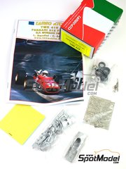 Tameo Kits: Car scale model kit 1/43 scale - Ferrari 312 F1-67 #18, 20 - Lorenzo Bandini (IT), Chris Amon (NZ) - Monaco Formula 1 Grand Prix 1967 - photo-etched parts, rubber parts, turned metal parts, water slide decals, white metal parts and assembly instructions