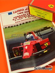 Tameo Kits: Car scale model kit 1/43 scale - Ferrari F1-90 Scuderia Ferrari Team sponsored by Marlboro #1, 2 - Alain Prost (FR), Nigel Ernest James Mansell (GB) - Brazilian Formula 1 Grand Prix 1990 - photo-etched parts, turned metal parts, water slide decals, white metal parts, assembly instructions and tobacco sponsor decals image