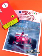 Tameo Kits: Car scale model kit 1/43 scale - Ferrari F310B Scuderia Ferrari Team sponsored by Marlboro #5, 6 - Michael Schumacher (DE), Eddie Irvine (GB) - Monaco Formula 1 Grand Prix 1997 - photo-etched parts, turned metal parts, water slide decals, white metal parts and assembly instructions image