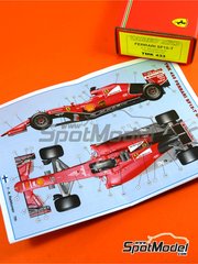 Tameo Kits: Maqueta de coche escala 1/43 - Ferrari SF15-T Equipo Scuderia Ferrari patrocinado por Banco Santander N� 5, 6 - Sebastian Vettel (DE), Kimi R�ikk�nen (FI) - Gran Premio de F�rmula 1 de Belgica 2015 - fotograbados, piezas de goma, piezas de metal torneado, calcas de agua, piezas de metal blanco y manual de instrucciones