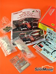 Tameo Kits: Car scale model kit 1/43 scale - Ferrari SF16-H Scuderia Ferrari Team sponsored by Banco Santander #5, 7 - Sebastian Vettel (DE), Kimi R�ikk�nen (FI) - Chinese Formula 1 Grand Prix 2016 - photo-etched parts, turned metal parts, water slide decals, white metal parts and assembly instructions