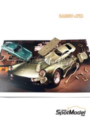 Tameo Kits: Maqueta de coche escala 1/43 - Ferrari 400 Superamerica 1962 - fotograbados, piezas de goma, piezas de metal torneado, piezas vacuformadas, calcas de agua, piezas de metal blanco, otros materiales, manual de instrucciones e instrucciones de pintado