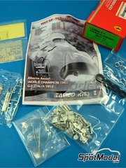 Tameo Kits: Car scale model kit 1/43 scale - Ferrari 500 F2 #12 - Alberto Ascari (IT) - Italian Formula 1 Grand Prix 1952 - photo-etched parts, turned metal parts, water slide decals, white metal parts and assembly instructions