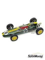 Tameo Kits: Maqueta de coche escala 1/43 - Lotus Climax 25 - Jim Clark (GB) - Gran Premio de Frmula 1 de Italia 1963 - fotograbados, piezas de goma, piezas de metal torneado, calcas de agua, piezas de metal blanco y manual de instrucciones