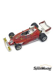Tameo Kits: Car scale model kit 1/43 scale - Ferrari 312T Scuderia Ferrari Team sponsored by Agip #11, 12 - Niki Lauda (AT), Clay Regazzoni (CH) - Monaco Formula 1 Grand Prix 1975 - photo-etched parts, rubber parts, turned metal parts, water slide decals, white metal parts and assembly instructions