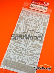 Tamiya: Carbon fibre pattern decal set 1/24 scale - Ferrari FXX K - water slide decals and assembly instructions - for Tamiya reference TAM24343 image