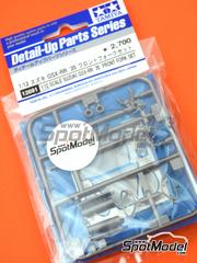 Tamiya: Front fork set 1/12 scale - Suzuki GSX-RR - Motorcycle World Championship 2020 - photo-etched parts, plastic parts, turned metal parts, water slide decals and other materials - for Tamiya reference TAM14139