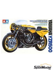 Tamiya: Motorbike scale model kit 1/12 scale - Yamaha YZR500 #1 - Kenny Roberts (US) - Motorcycle World Championship 1980 - plastic parts, rubber parts, water slide decals and assembly instructions image
