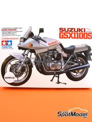 Tamiya: Motorbike scale model kit 1/12 scale - Suzuki GSX1100S Katana - metal parts, plastic parts, rubber parts, turned metal parts, water slide decals, assembly instructions and painting instructions image