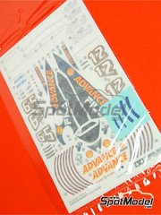 Tamiya: Pieza de reemplazo escala 1/12 - Ducati Desmosedici GP4: Calca N 12, 65 - calcas de agua - para la referencia de Tamiya TAM14101