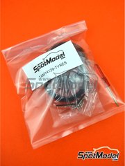 Tamiya: Pieza de reemplazo escala 1/12 - Ducati 1199 Panigale S: Bolsa de neum�ticos - piezas de goma - para las referencias de Tamiya TAM14129 y TAM14132