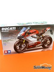 Tamiya: Maqueta de moto escala 1/12 - Ducati 1199 Panigale S Tricolore - piezas de plstico, piezas de goma, calcas de agua, manual de instrucciones e instrucciones de pintado