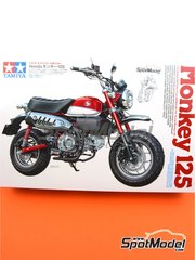 Tamiya: Motorbike scale model kit 1/12 scale - Honda Monkey 125 - metal parts, paint masks, plastic parts, rubber parts, water slide decals, assembly instructions and painting instructions