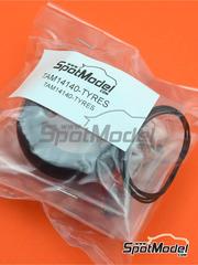 Tamiya: Spare part 1/12 scale - Ducati Superleggera V4; Tyres - metal parts and rubber parts - for Tamiya reference TAM14140