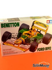 Tamiya: Car scale model kit 1/20 scale - Benetton Ford B192 Benetton Formula Ltd Team #19, 20 - Michael Schumacher (DE), Martin Brundle (GB) - FIA Formula 1 World Championship 1992 - plastic parts, rubber parts, water slide decals, assembly instructions and painting instructions image