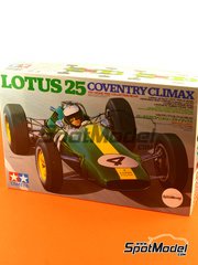 Tamiya: Car scale model kit 1/20 scale - Lotus type 25 Coventry Climax Lotus Team #1, 4, 18, 23 - Jim Clark (GB) - FIA Formula 1 World Championship 1962 and 1963 - plastic model kit