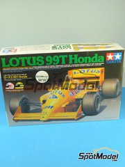 Tamiya: Car scale model kit 1/20 scale - Lotus Honda 99T Lotus Team sponsored by ELF #11, 12 - Ayrton Senna da Silva (BR), Satoru Nakajima (JP) - FIA Formula 1 World Championship 1987 - plastic model kit image