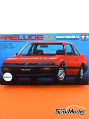 Tamiya: Car scale model kit 1/24 scale - Honda Prelude XX - plastic parts, rubber parts, water slide decals, assembly instructions and placement instructions