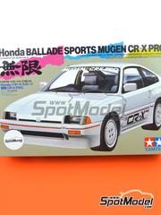 Tamiya: Car scale model kit 1/24 scale - Honda Ballade Sports Mugen CR-X PRO - plastic parts, rubber parts, water slide decals, assembly instructions and painting instructions