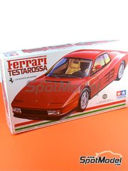 Tamiya: Car scale model kit 1/24 scale - Ferrari Testarossa 1984 - plastic parts, rubber parts, water slide decals, assembly instructions and painting instructions image