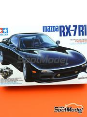 Tamiya: Car scale model kit 1/24 scale - Mazda RX-7 R1 - plastic parts, rubber parts, water slide decals, assembly instructions and painting instructions