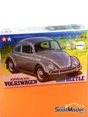 Tamiya: Car scale model kit 1/24 scale - Volkswagen Beetle 1300 1966 - plastic parts, water slide decals, assembly instructions and painting instructions