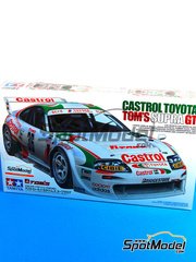 Tamiya: Car scale model kit 1/24 scale - Toyota Supra GT Tom's Team sponsored by Castrol #36 - Masanori Sekiya (JP) + Michael Krumm (DE) - Japanese Grand Touring Car Championship (JGTC) 1995 - plastic parts, rubber parts, water slide decals, assembly instructions and painting instructions
