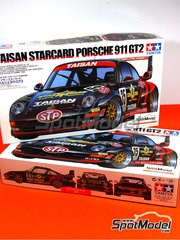 Tamiya: Maqueta de coche escala 1/24 - Porsche 911 993 GT2 Equipo Taisan patrocinado por Starcard N 33, 35 - Hideshi Matsuda (JP) + Kaoru Iida (JP), Anthony Reid (GB) + Masahiko Kondo (JP) - Campeonato GT de Japon - Japan GT Championship JGTC 1995 - piezas de plstico, piezas de goma, calcas de agua y manual de instrucciones