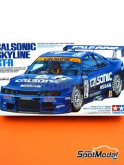 Tamiya: Car scale model kit 1/24 scale - Nissan Skyline GT-R BCNR33 Impul Team sponsored by Calsonic #1 - Kazuyoshi Hoshino (JP) + Masahiko Kageyama (JP) - Japanese Grand Touring Car Championship (JGTC) 1996 - metal parts, plastic parts, rubber parts, water slide decals, assembly instructions and painting instructions
