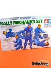 Tamiya: Set de figuras escala 1/24 - Mecnicos de Rally patrocinado por Peugeot Subaru 2001 y 2002 - maqueta de plstico